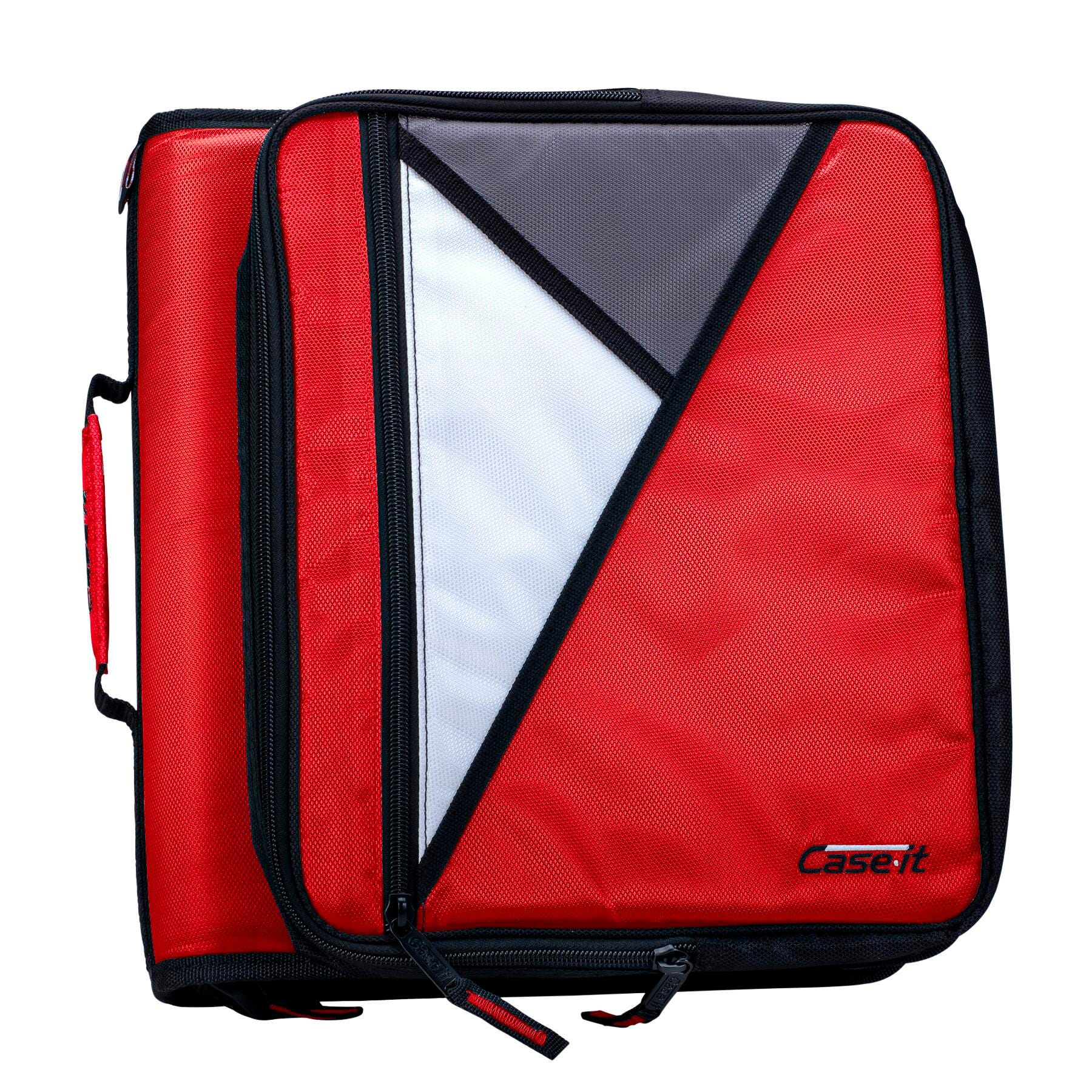 Case It Laptop Zipper Binder, Red